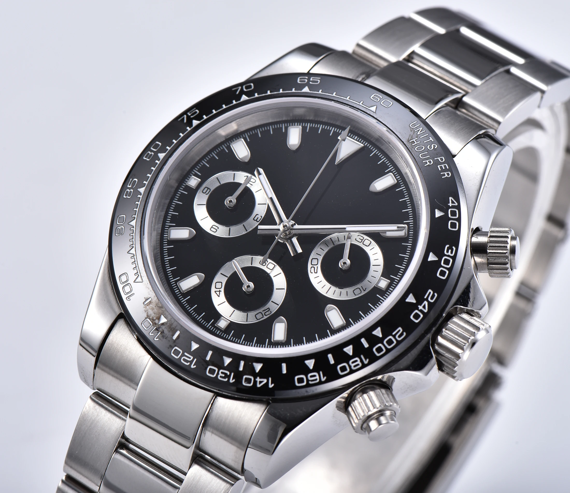 Watch men's Japanese chronograph vk63 new quartz movement 39MM sapphire  crystal sterile dial bracelet steel ceramic bezel D05|Quartz Watches| -  AliExpress