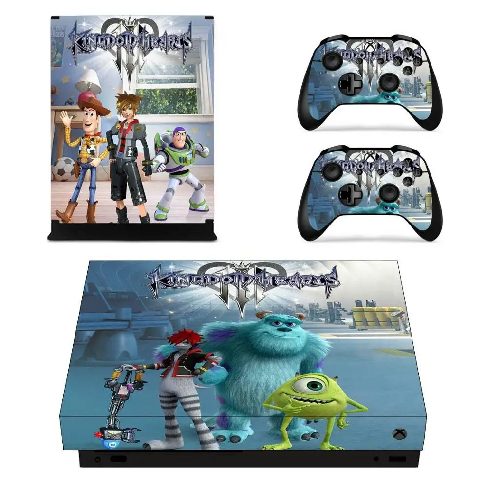 Игра Kingdom Hearts кожная консоль и контроллер наклейка крышка наклейка s для Xbox One X консоль+ контроллер Кожа Наклейка Винил - Цвет: YSX1X1955