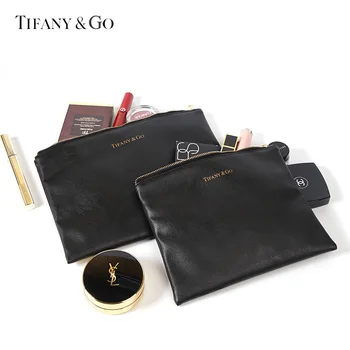 

Makeup Bag Simple Portable Small Number Waterproof Cosmetics Storage Bag Large Capacity Carrying High-end Pu Square Bag