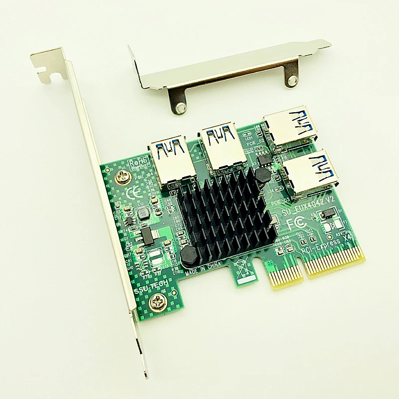 Pci express riser cartão 1 a 4