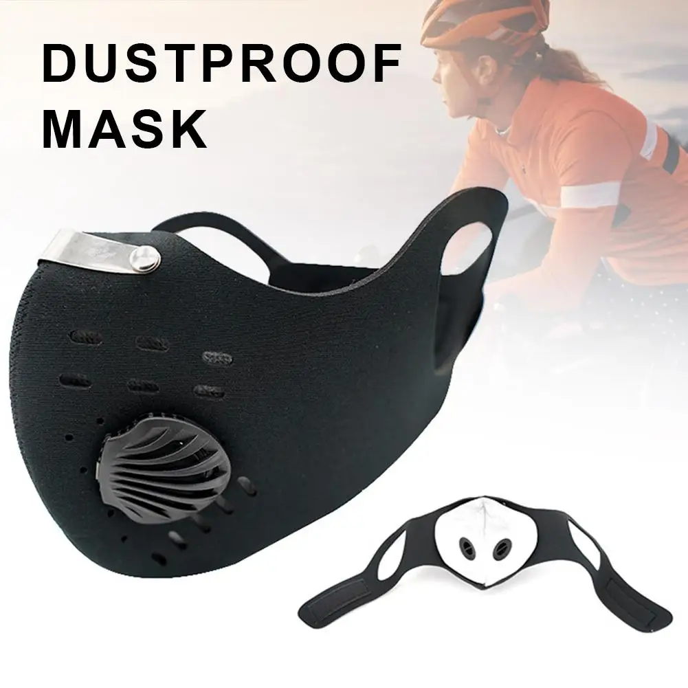Cycling Mask Double-valve Breathable Dust Protection Face Mouth Cover for Outdoor Hiking | Красота и здоровье