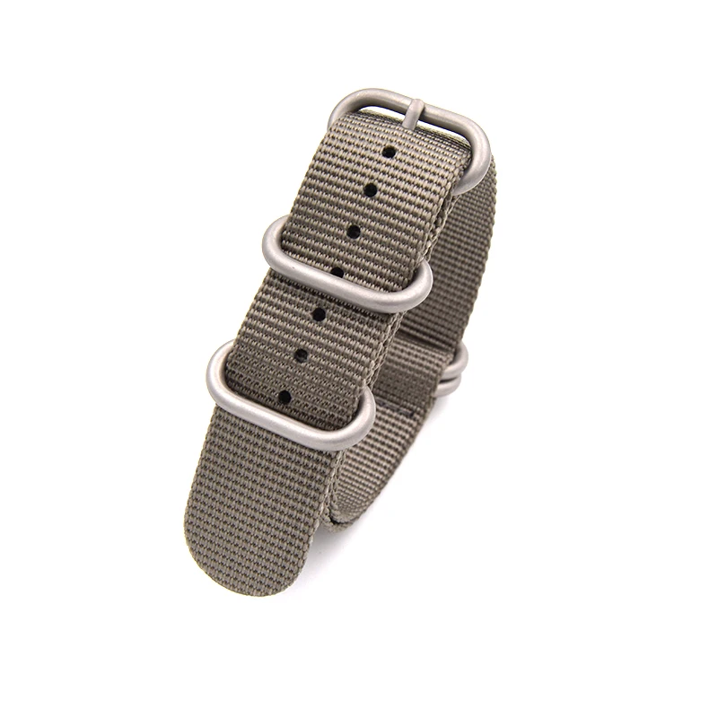 Gray silver buckle Новые высококачественные ремешки для NATO 18 мм 19 мм 20 мм 21 мм 22 мм 23 мм 24 мм 26 мм черный зеленый серый спортивный тканый нейлоновый ремешок для часов - Цвет ремешка: Gray silver buckle