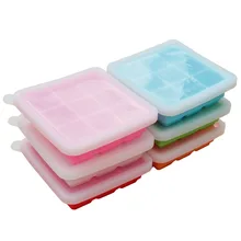 С 9 решетчатым силиконовым поддоном для льда DIY система кубиков льда Форма для детского питания коробка для добавки кухонные принадлежности