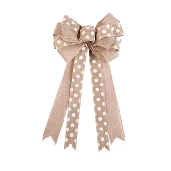 

Christmas Tree Hanging Bow Pendants for Home Garden Christmas Party Decoration Wreath Bow Gift DIY Craft