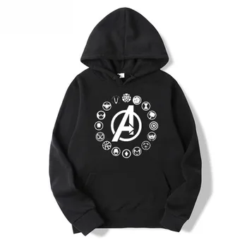 

Avengers Hooded Sweatshirt Plus Size Avengers Logo Hoodie Street Top Winter Hoodie Universal Hooded Pullover Sportswear