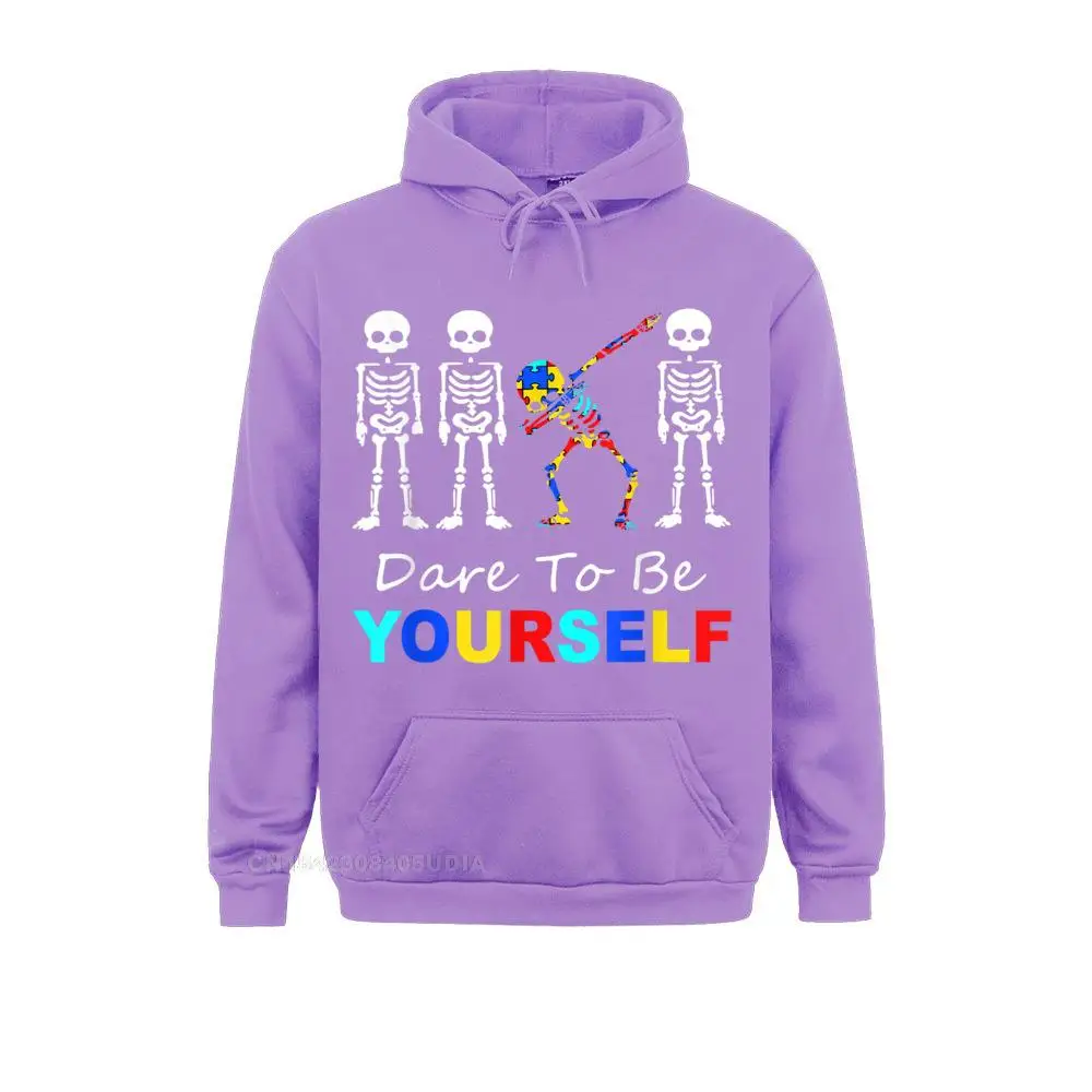 Long Sleeve Hoodies  Women Sweatshirts Skeleton Dabbing Dare To Be Yourself T Shirt Funny Autism T-Shirt__B6933 Family Hoods Designer Skeleton Dabbing Dare To Be Yourself T Shirt Funny Autism T-Shirt__B6933purple