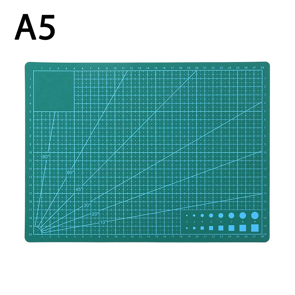 Green Self-Healing Cutting Pad Portable Professional Non Slip A4 A5 Printing Model Quilting Self-Healing Grid Cutting Self Healing - Color: Green