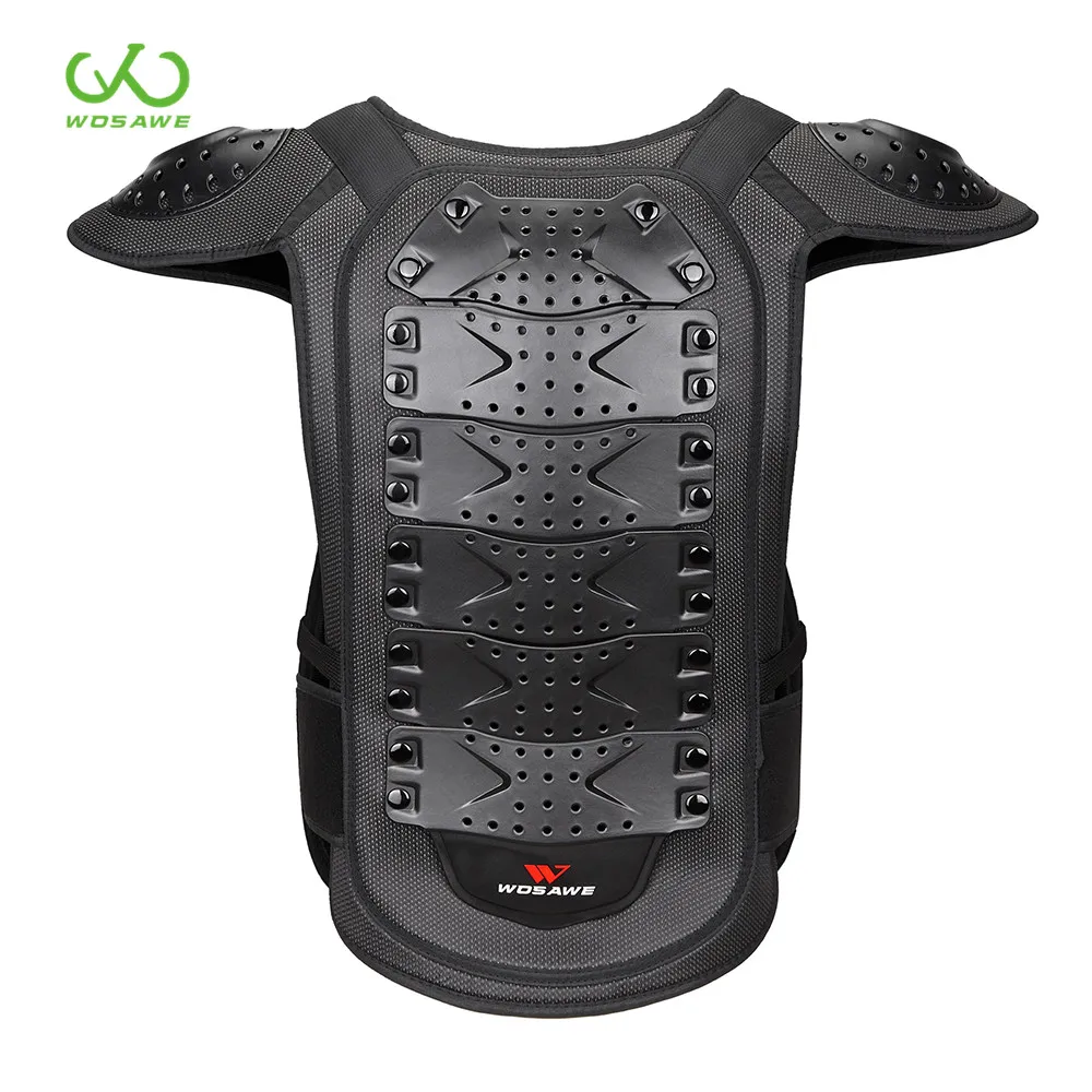 

WOSAWE Back Protector Motocross Armor for Adult Short Sleeve Spine Chest Protection Racing Skateboard Top Motorcycle Windbreaker