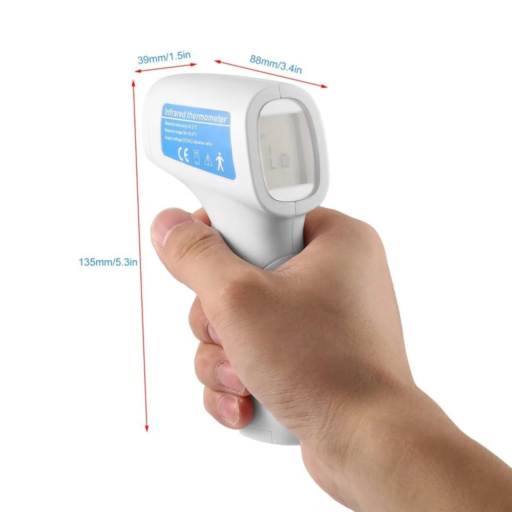 Портативный цифровой инфракрасный термометр Бесконтактный лазерный термометр-пистолет ЖК-дисплей для температуры тела и комнаты