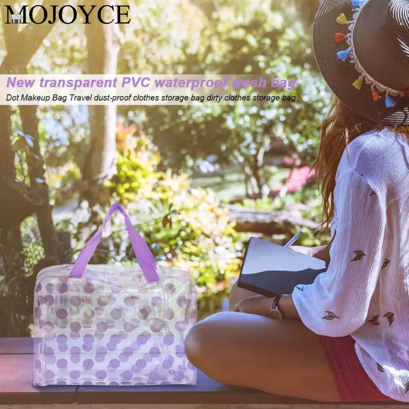 Женская косметичка-органайзер из прозрачного ПВХ, дорожная сумка для душа, сумка для хранения, пылезащитная сумка для хранения