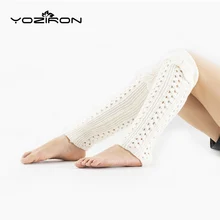 YOZIRON/Зимние гетры выше колена с оборками; белые длинные гетры; женские гетры; повседневные осенние вязаные гетры для девочек; носки