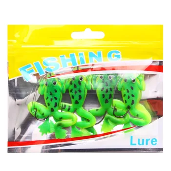 

4pcs/ New hot sale Winter ice fishing bionic soft frog bait5g/6cm Artificial silicone Japan Long shot floating fishing tackle