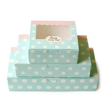 

30pcs Macarons Box Cake Box Chocolate Muffin Biscuits Box for Cookie Package Birthday home Party supplier free shipping