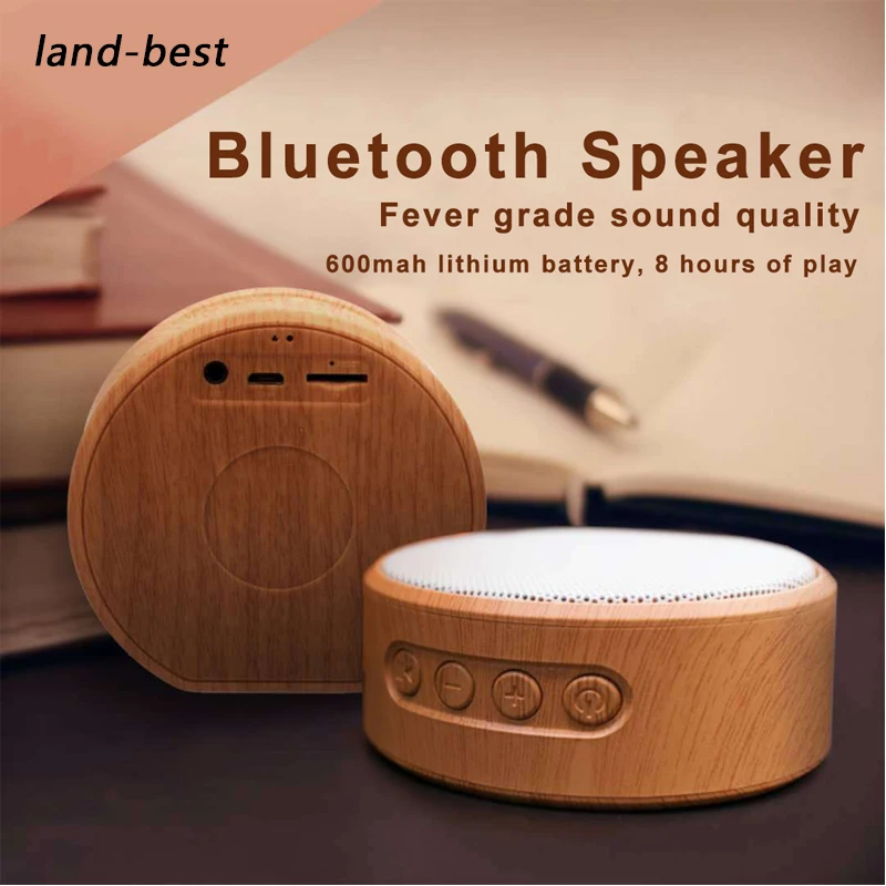 Land-best деревянные зерна беспроводной Bluetooth динамик для автомобиля езда вечерние мини сабвуфер аудио подарок стерео громкоговоритель звук системы