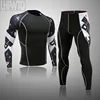 Spartan Men's Thermal Underwear Underpants Kit Sports Compression Clothing Tracksuit For Men Fitness Slim Joggers Base Layer Set 2