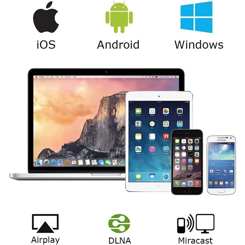 2 4G 4K Miracast Беспроводная DLNA AirPlay HDMI ТВ флешка Wifi Дисплей Dongle приемник для IOS Android ПК HD