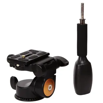 

Q08 Video Tripod Ball Head 3-way Fluid Head Rocker Arm with Quick Release Plate for DSLR Camera Tripod Monopod