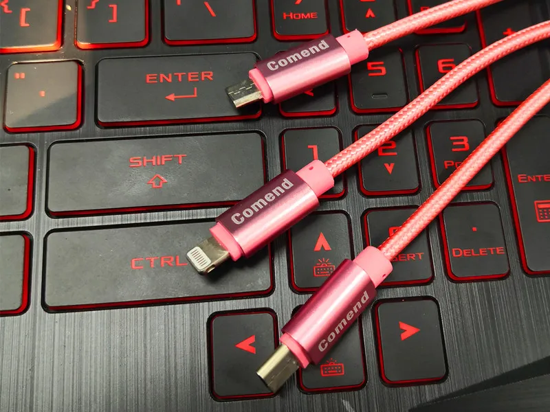 Comend 3 в 1 USB кабель Tpye-C Micro USB кабель для iPhone samsung huawei Xiaomi