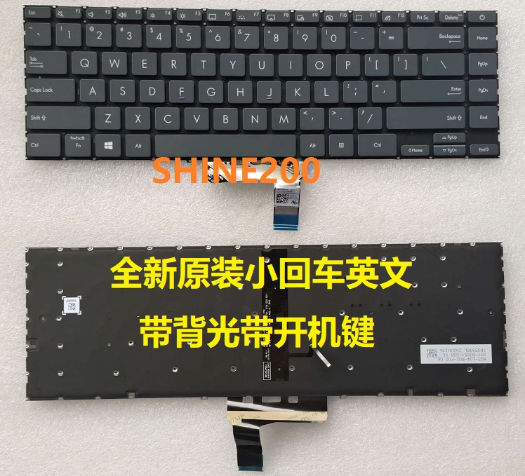Клавиатура для ноутбука Asus ZenBook 14 UX425 U4700 с английской подсветкой | Компьютеры и
