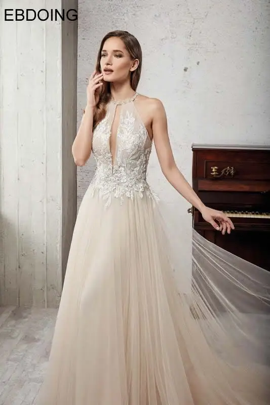 Robe de soiree A-Line Формальные платья без бретелек Холтер декольте Vestidos de festa плюс размер вечернее платье Выпускной вечерние платья
