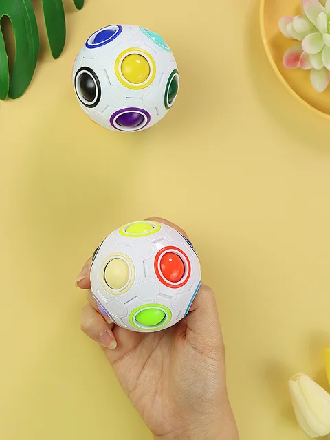 Creative Magic Rainbow Ball Cube Speed Puzzle Ball Mini Cube Antistress Ball Gifts Toys for Children Adult Stress Reliever 4