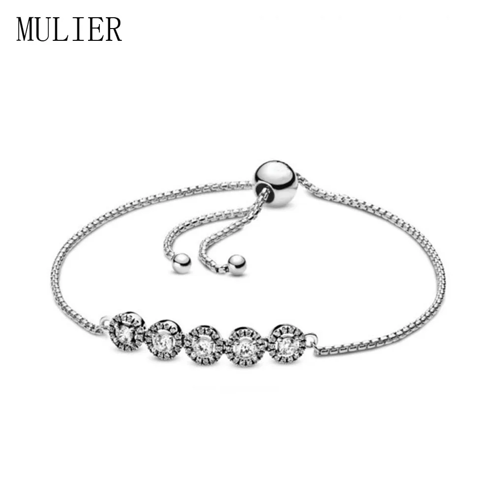 MULIER [Новинка] 925 Серебряный скользящий браслет из веревки для женщин модные ювелирные изделия подарок 598510C01