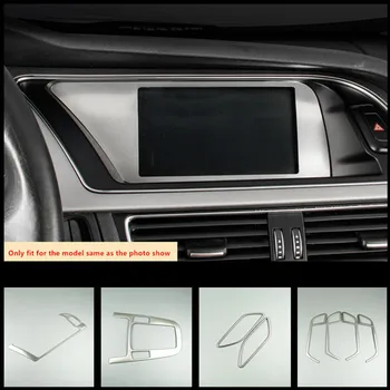 

CNORICARC Stainless Steel CD Panel Cover Trim Panel Console Gearshift Frame Strip Interior Air Conditioner Outlet For Audi A4 B8