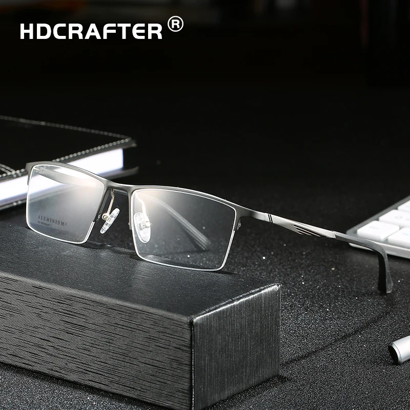 

HDCRAFTER High Quality Ultralight Aluminum Eyewear Prescription Glasses Optical Glasses Clear Eyeglass Woman Computer Frame