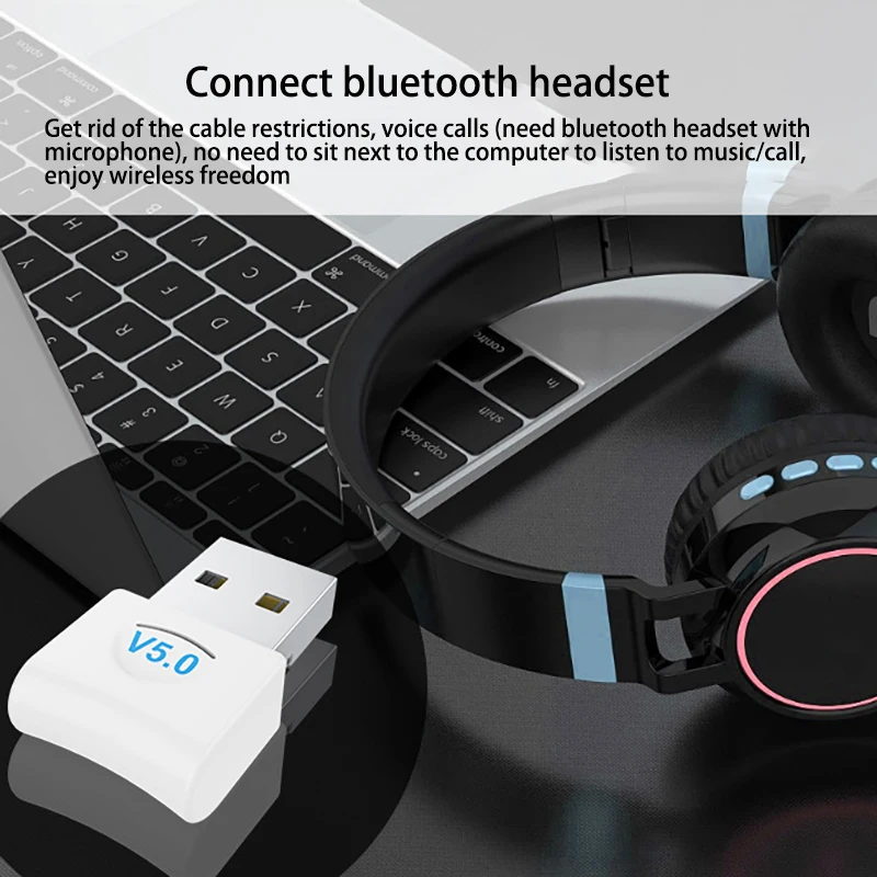 USB Wireless Bluetooth 5.0 Receiver Adapter Protable Receiver For Car Home Headset/Speaker Hands-Free Calling Stereo Audio Music