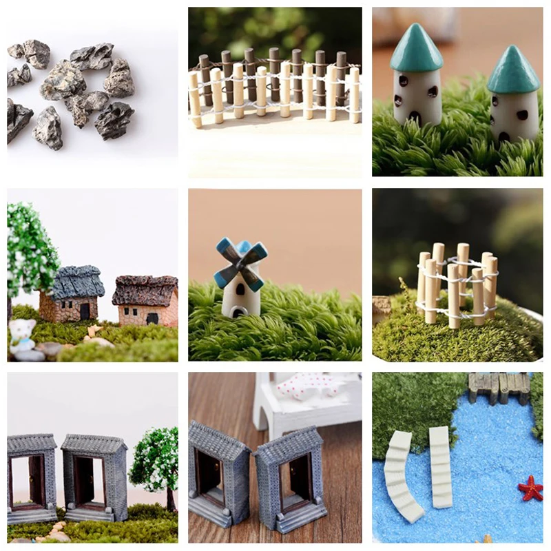 Ornament Crafts Miniature Figurines Miniature Ornament Mini Craft Figurine Plant Pot Garden Ornament DIY