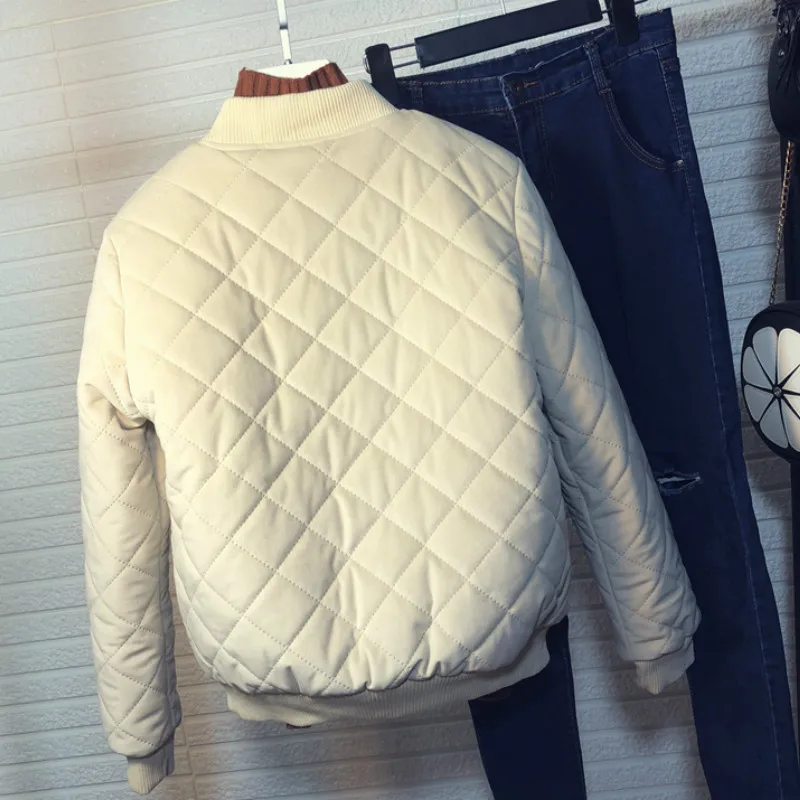 Neploe корейский Bf свободная короткая куртка для женщин Harajuku стиль Велет Lingge хлопковое пальто тонкие однотонные зимние парки 46704