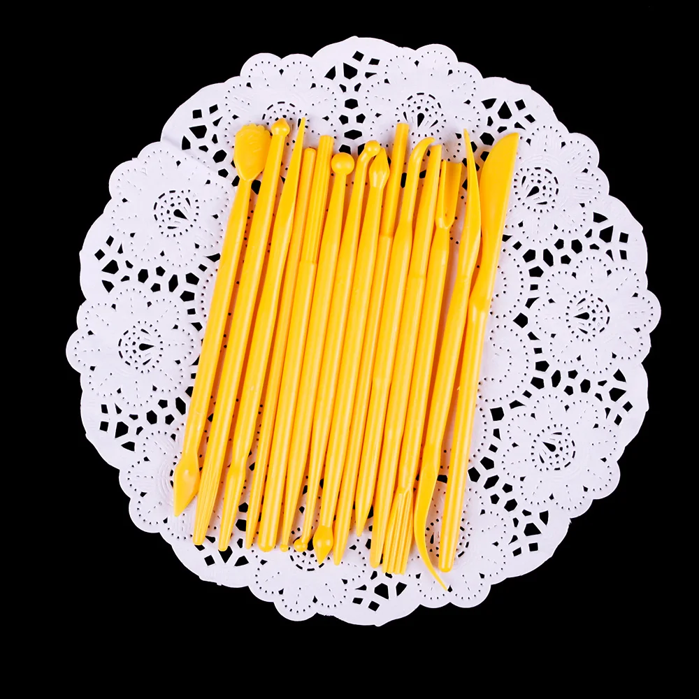 14pcs/Lot Fondant Cake Pastry Carving Cutter 28 Patterns Flower Sugar Craft Modelling Tools Clay Fondant Cake Decorating Tool