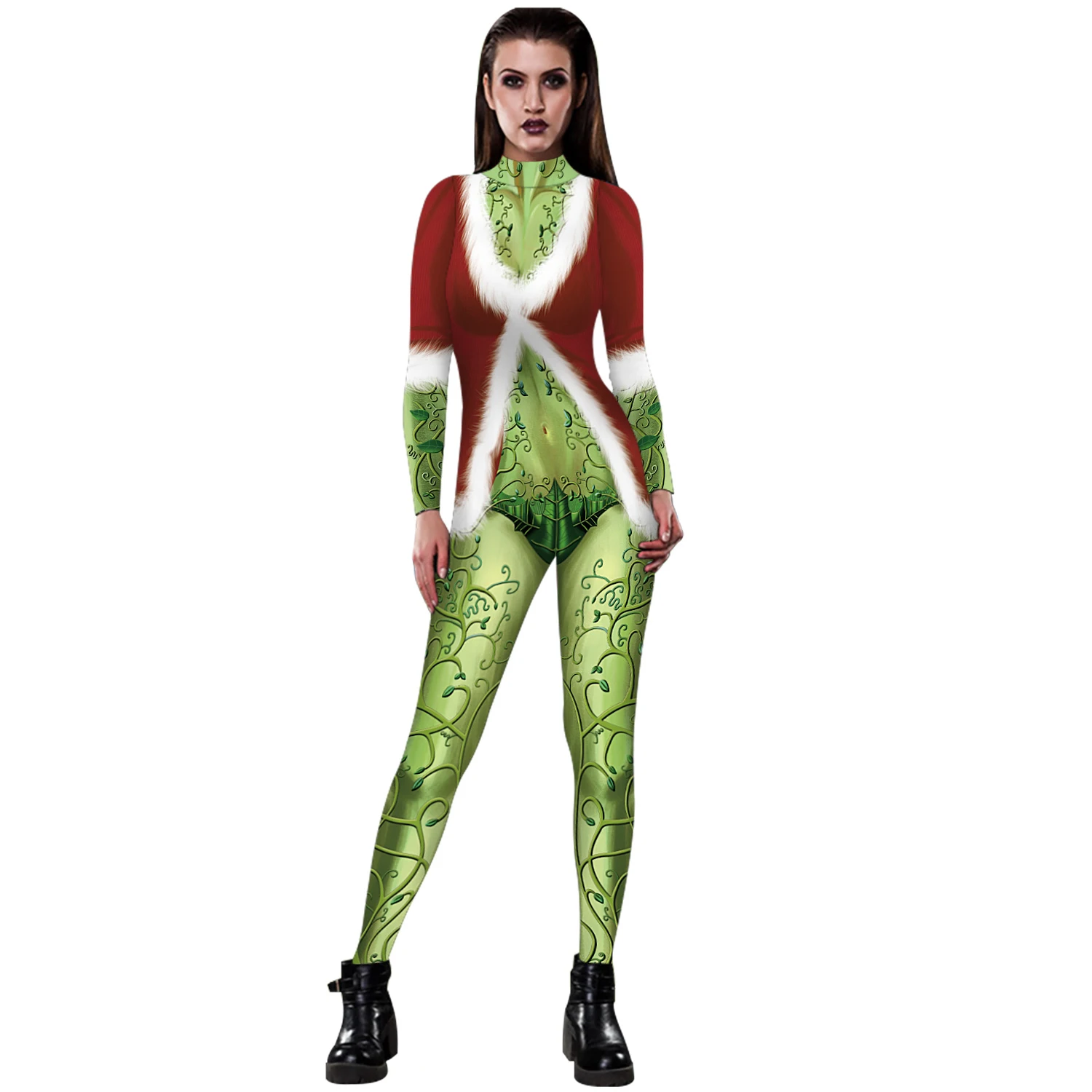 VIP FASHION DC Comics Batman Pamela Lillian Isley Cosplay Costumes Poison Ivy Zentai Bodysuit Anime SuperHero Cosplay Costume