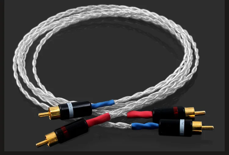 HIFI kimber 8AG однокристальный серебристый RCA аудиосигнальный кабель усилитель класса