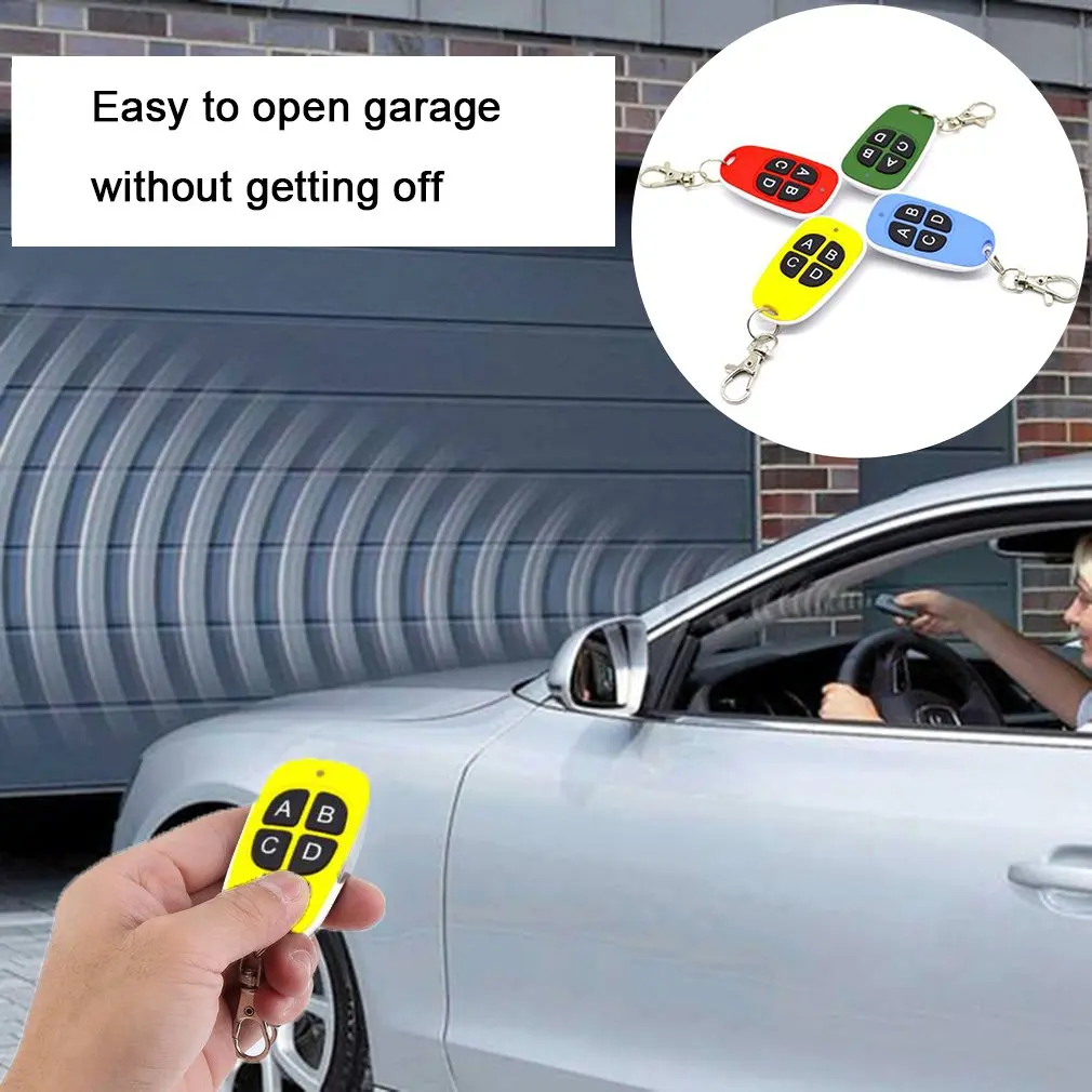 433MHZ Copy Remote Control Garage Door Durable Remote Control With Emission LED And Low Battery Indicator - Famidy.com