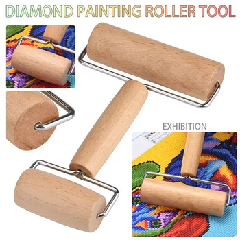 

5D Diamond Painting Tools Wooden Roller Craft Ceramic Pottery Rolling Pin Sewing tools and accessories #4a08