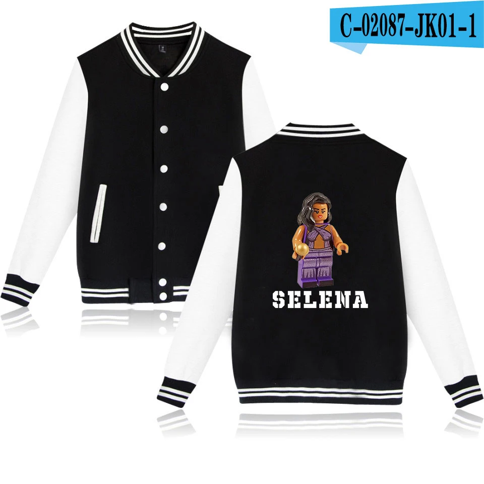 Модная бейсбольная куртка selena quintanilla wo для мужчин, мужская верхняя одежда Harajuku, куртки, осенняя серая+ темно-синяя бейсбольная куртка с круглым вырезом - Цвет: As picture