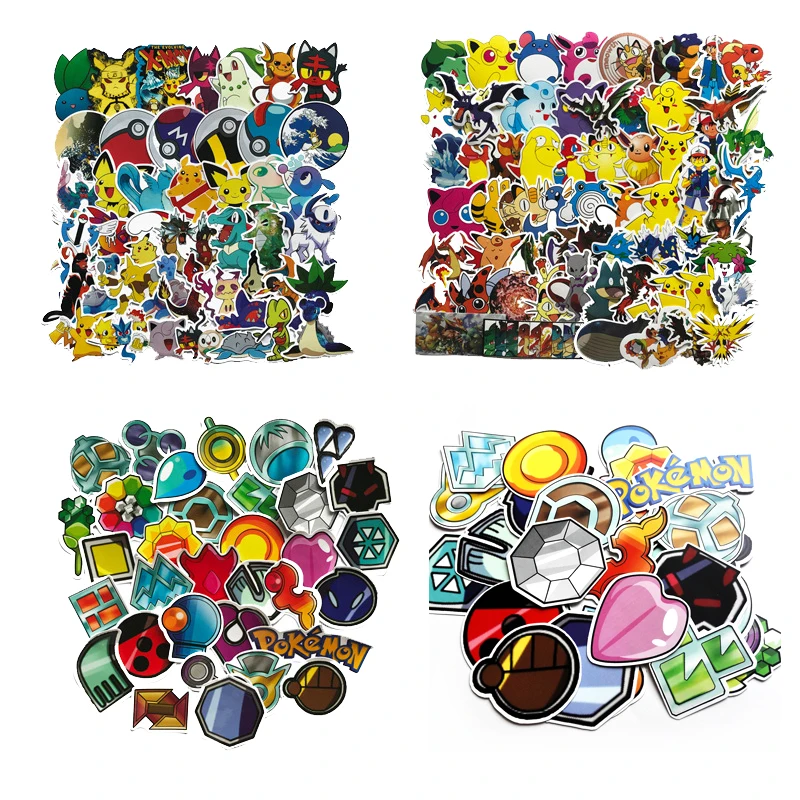 Takara Tomy 62 шт./пакет игры &quotПокемон го&quot наклейки Водонепроницаемый наклейка на