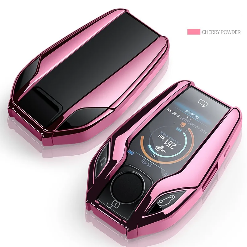 Key Case Key Case Cover Car Key Shell Flip Key Fob Shell Car Key Blocker Car Key Shielding Box Faraday Key Fob Protector TPU Car Fully Key Case LED Display Key Cover Case For BMW 5 7 series G11 G12 G30 G31 G32 i8 I12 I15 G01 X3 G02 X4 G05 X5 G07 X7