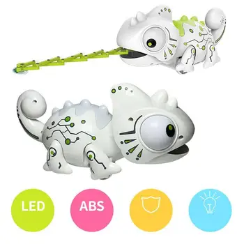 

2.4CHz RC Robot Dinosaur Toys Chameleon Pet Changeable Light Remote Control Electronic Model Animal Intelligent Robot Kit Toys