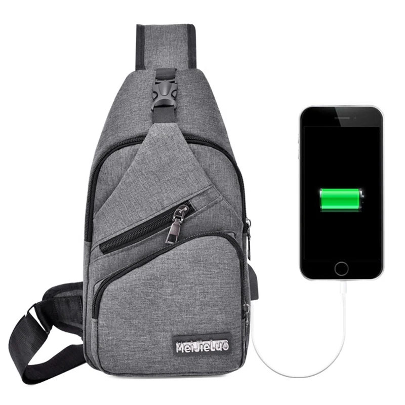 Мужская мода, зарядка через usb, сумка через плечо, спортивные сумки через плечо, противоугонная Мужская нагрудная сумка, дорожная сумка-мессенджер, поясная сумка