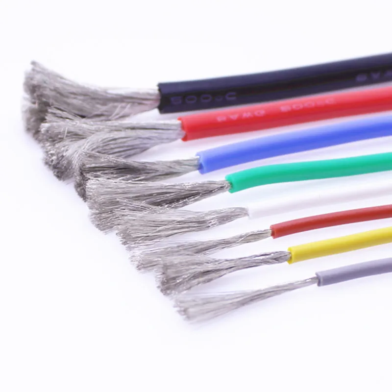 Linha Cabo Ultra Flexível do Teste do Fio do Silicone Alta Temperatura 10 11 12 13 14 15 16 17 18 20 22 24 26 28 30 Awg