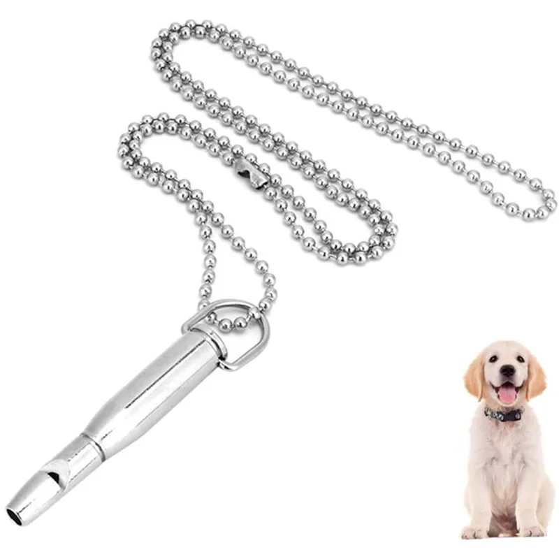 Silbato ultrasónico para perros, llavero antiladridos, silbato de Metal para dejar de ladrar, silencioso, entrenador de loros y palomas
