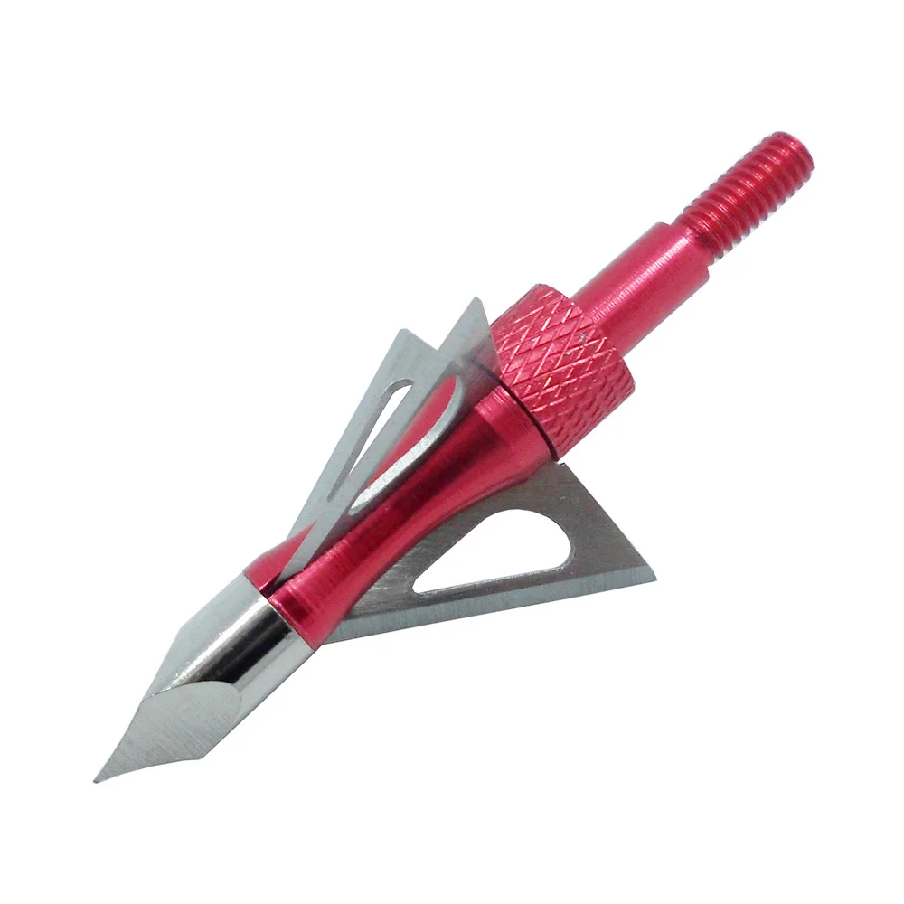 6 шт 100 зерна стрельба из лука фиксированный с 3-мя лезвиями Broadheads наконечники стрел Охота стрельба из лука полевые советы 4 цвета