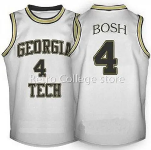 

high quality #4 Chris Bosh Georgia Tech retro Throwback mens Basketball Jersey Embroidery Stitched any Number and name