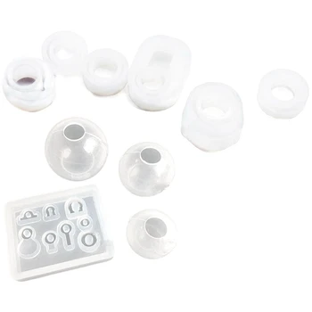 

6 Pieces Assorted DIY Silicone Ring Mold & 4Pcs Transparent Ball Pendant Resin Mold Set Silicone Mold