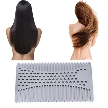 

Comb Honeycomb Credit Card Size Easy To Carry Anti-static Comb 1Pcs Stainless Steel Teeth Smooth Does Not Hurt The Scalp