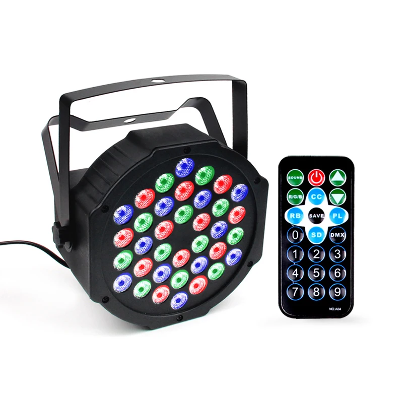 Miniluz LED para discoteca, lámpara Par a todo Color, lámpara de proyección de escenario, barra, luces de discoteca parpadeantes, 36 Uds.