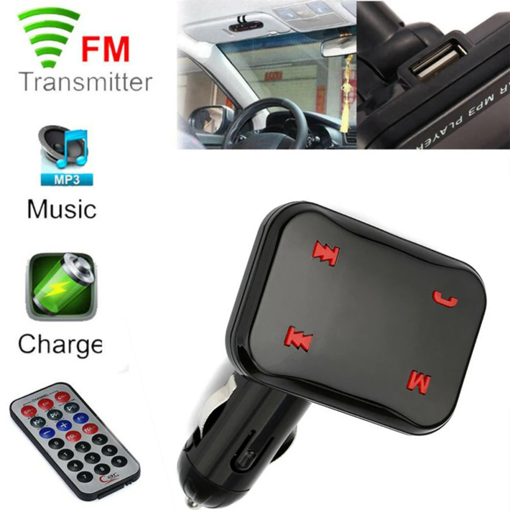 

3 In1 Car MP3 Player With Microphone Dual USB Charging Remote Control Auto Bluetooth Wireless Handsfree FM Radio Transmitter LED