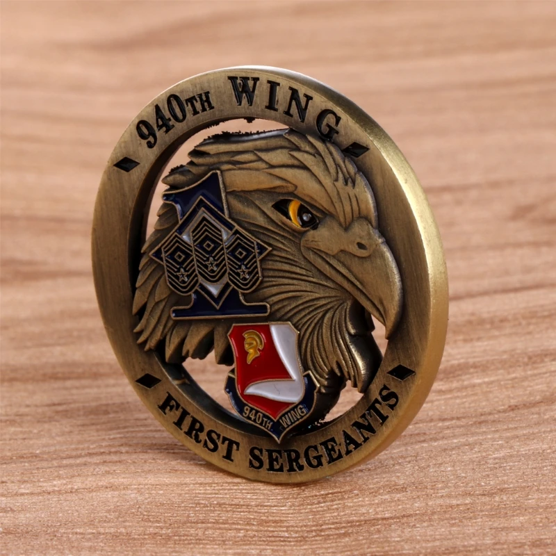 

The first sergeant Eagle Copper Plating Commemorative Challenge Coin Collection Zinc Allo Q9QA